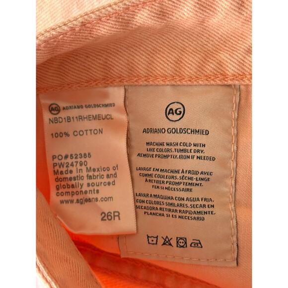 Adriano Goldschmied shorts Alexxis high rise wedgie pink size 26 - Picture 6 of 7